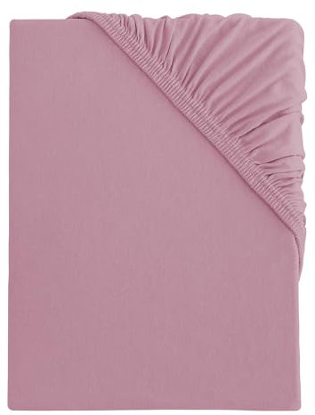 s.Oliver Spannbettlaken 140x200-160x200 cm- 100% Baumwolle, Matratzenhöhe bis 25 cm, besonders weich & angenehm, Spannbetttuch rosa