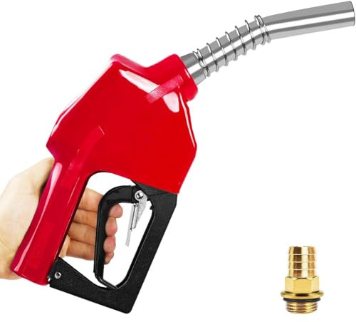 Pistolet pour Pompe a Gasoil, 11A Pistolet Diesel Pompe Carburant avec Raccord de Tuyau 3/4, TOOSOAR Gros Calibre Pistolet Diesel pour Pompe Essence