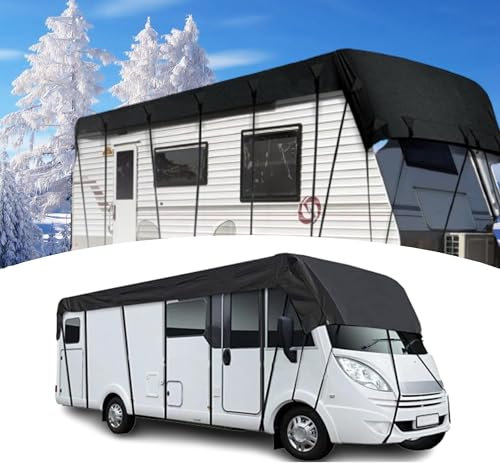 Cubierta Techo Caravana, 7,5 x 3 m/295,27 x 118,11 Pulgada Tela Oxford 210D Lona de Protección de Techo de Caravana Impermeable Protección UV Funda Protectora para Autocaravana