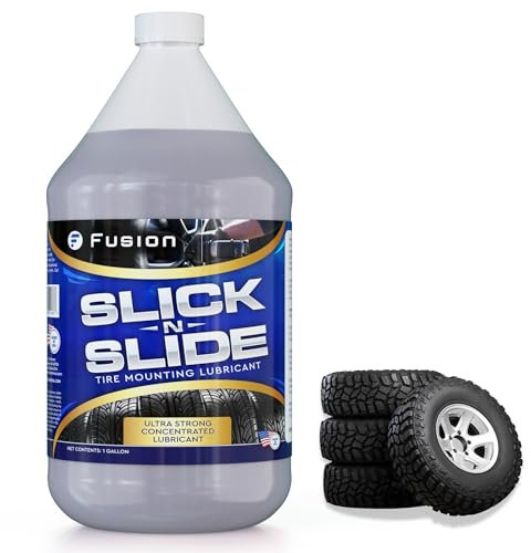Slick-n-Slide - Lubricante de neumáticos para cambiar neumáticos, lubricante de montaje de neumáticos, lubricante universal para coche, camión, bicicleta, tractor, sellador de cuentas de neumáticos,