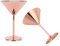 Jwthee ﻿Lot de 2 verres à Martini, verres à Martini en acier inoxydable de 220 ml, lavables en machine, verres à Martini en métal incassables avec tige, verres à cocktail élégants en or