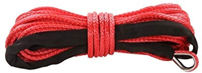 Cinghie di traino Rope Winch String Cavo linea con guaina esterna Grigio sintetica di traino fune 15m 7700LBs Car Wash di manutenzione String for ATV UTV Off-Road Sollevamento di carichi pesanti(Rot)