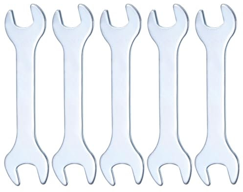 HARFINGTON 5pcs Double Open End Thin Wrench 12mm x 14mm Metric Super Thin Small Flat Head Wrench Galvanizing Open Ended Spanner for Automotive Repair Furniture Assembly