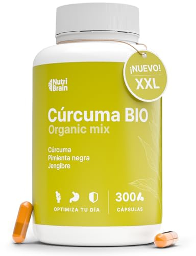 Curcuma avec Poivre Noir et Gingembre Certifié BIO | 300 Gélules | Écologique & Végane | 1400mg | Curcumine + Pipérine à Haute Absorption | Format XXL | Confort Articulaire et Digestif