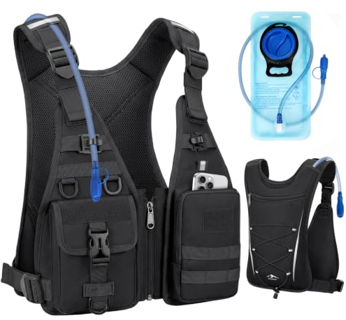 RAINSMORE Gilet Hydratation Running avec Poche 2L, Gilet Course Femme Homme