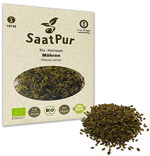 Möhren BIO Keimsprossen von SaatPur - Sprossen Keimsaat, Microgreen - 15g