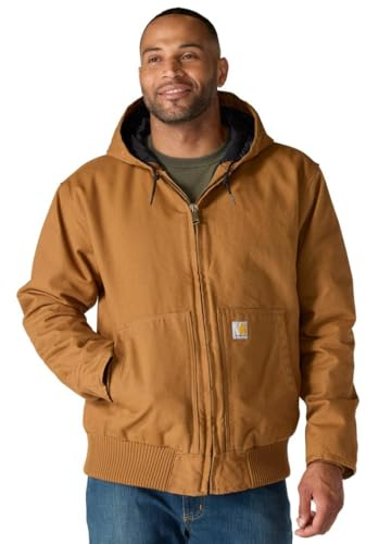Carhartt, Herren, Weite, isolierte Freizeitjacke aus ausgewaschenem Segelleinen, Carhartt® Braun, XL