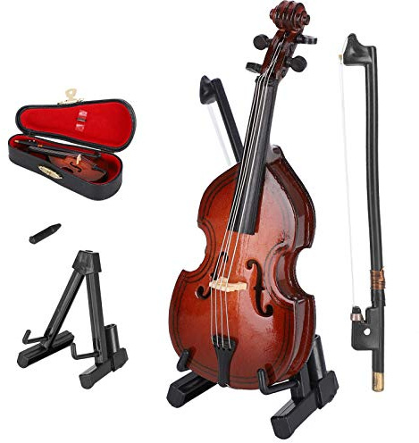 Mini Cello Model Cello Ornaments Musical Instrument Decorative Pocket Musical Instrument for Mini House Room Furnishings