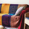 Edcooy Überwürfe für große Sofas, Chenille-Jacquard-Quasten, Überwurf, Decken für Bett-Settees, Stuhl, Schonbezug, 2-Sitzer, 3-Sitzer, böhmische Fransenquasten, Rot, Größe L 220 x 260 cm