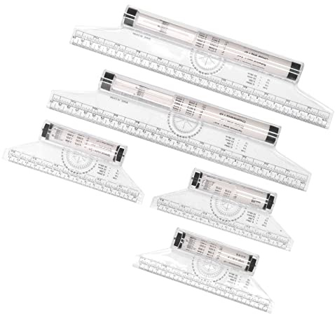 5pcs Rullo da Disegno Multifunzione Metri a Nastro Righelli Metri a Nastro Strumenti da Disegno Righello a Rotolamento Linea Parallela Strumenti a Rotolamento per Misurare Disegno
