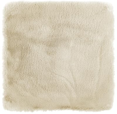 -LUXOR- living Sitzkissen Coste - Kunstfell Stuhlauflage als Deko Wohnzimmer oder Stuhlkissen - gemütliches Sitzkissen Stuhl Dekokissen 40 x 40 cm eckig Beige 4er Set