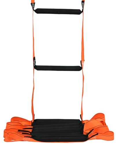 16 Feet Fire Escape Ladder Emergency Fire Ladder for 2-3 Story Homes Reusable Portable Safety Ladders for Windows, Balconies and Sailboats, Kayaks and More