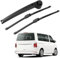 Scheibenwischer Hinten Set Kompatibel für VW T5 Caddy 2003-2019 Caravelle Transporter | 2 Stück Auto Heckscheibenwischer und 1 Stück Heckscheibenwischerarm Ersatz Wischerblatt Wischerarm Hinten