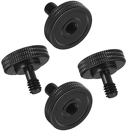 OSOLADY 4pcs Viti Montaggio Per Fotocamera 1/4 Pollice Zigrinata Adattatore a Sgancio Rapido Per Action Camera e Treppiedi in Lega Alluminio Facile Installazione e Rimozione