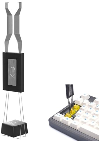 De Teclas: Extractor Profesional De Teclado para Teclado Mecánico | Herramienta De Eliminación De Llave Negra De Acero Inoxidable | Accesorio De Cable De Doble Finalización De Expert