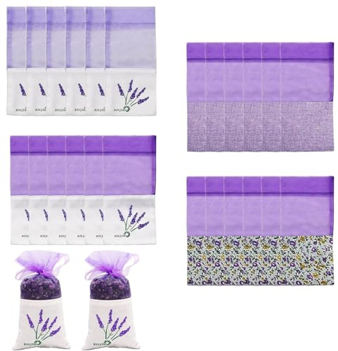 24 Pièces Sacs De LavandeSachet Sacs Vides Coton Violet De Gaze De Cordon,SachetPour LavandeVide,Sachet Lavande Vide,Sachet Lavande,SachetsDe Parfum,pour LaLavande,Les Épices Et Les Herbes