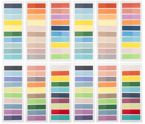 2800 Pcs Sticky Tabs Page Markers, Book Annotation Tabs, Coloured Writable | Coloured Writable Sticky Note Tabss, Index Tabss, for Notebooks, Reading Notes, Books, Files, Office Supplies