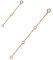 WINNICACA Necklace Extender s925 Sterling Silver Rose Gold Plated Necklace Extender Bracelet Extender Chians for Jewellery Making,2 Pieces Set