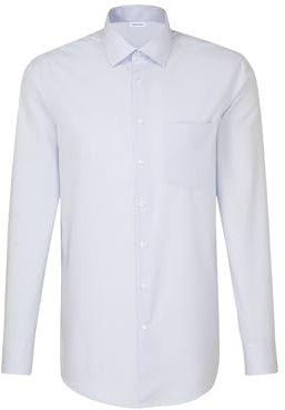 Seidensticker Men's Business Shirt - Regular fit - Non-Iron - Kent Collar - Long Sleeves - Stripes - 100% Cotton
