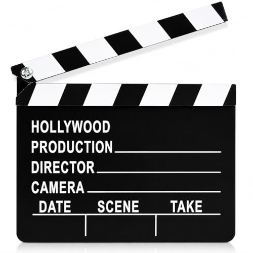 ArtCreativity Movie Clapboard, Hollywood Movie Theme Party Decorations, Academy Awards Party Supplies and Film Décor, Slate Clapperboard Prop for Stage Plays, Fun Photo Booth Prop