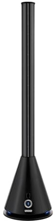 Unold 86865 Turmventilator Black Tower Schwarz 9-stufiger Geschwindigkeitsregelung zuschaltbarer 90° Oszillation LED-Display Timer-Funktion Ventilator Standventilator