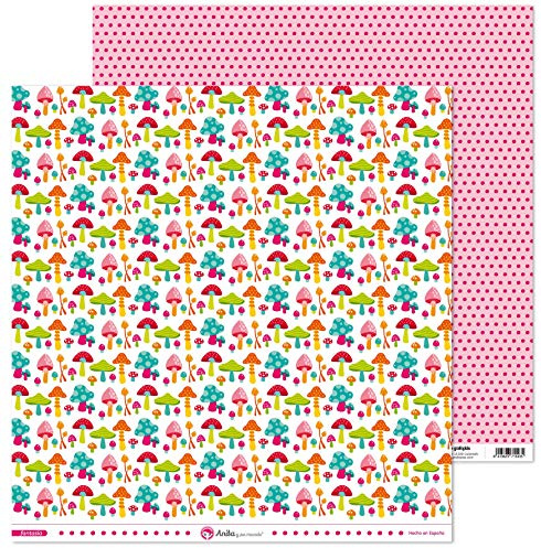 Anita y Su Mundo Samling Fantasy Scrapbooking, Paper, Svamp, 30,5 x 30,5 cm