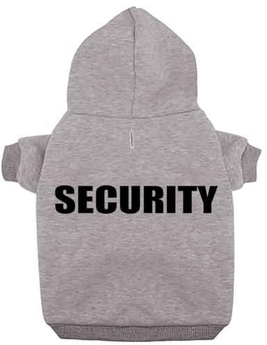 Izefia Säkerhet hund huvtröjor kläder vinter sweatshirt varm tröja bomull valp huvtröja för liten hund medium stor katt grå, XXXL