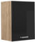 Vicco Hängeschrank R-Line, hängender Küchenschrank, Schwarz Hochglanz/Goldkraft Eiche, 45 cm
