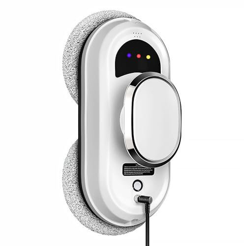 NXPGKEA Fensterputzroboter, Elektrischer Fensterreiniger mit Fernbedienung, Intelligentes Kantenerkennungssystem Fenstersauger Glasreinigungssroboter, Magnetischer Fensterreiniger