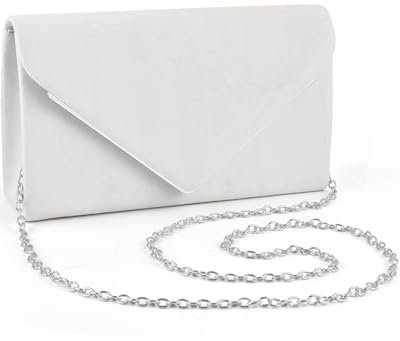 ERKOON Clutch Für Hochzeit, Clutches Abendtasche Unterarmtasche Tasche formelle Party-Handtasche für Hochzeit, Party, Cocktail, Abschlussball, Umhängetasche, Wildlederimitat mit abnehmbarer Kette