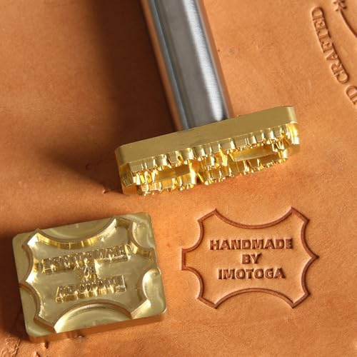 Timbro per Pelle Personalizzato in Ottone, Logo Inciso su Misura, Strumento per Goffratura e Stampaggio Cuoio, Timbro per Pelletteria Artigianale, Idea Regalo (1.0IN/2,54cm)