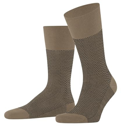FALKE Airport M So laine coton unies 1 paire, Chaussettes Homme, Marron Camel 5038 Herringstripe, 39-42