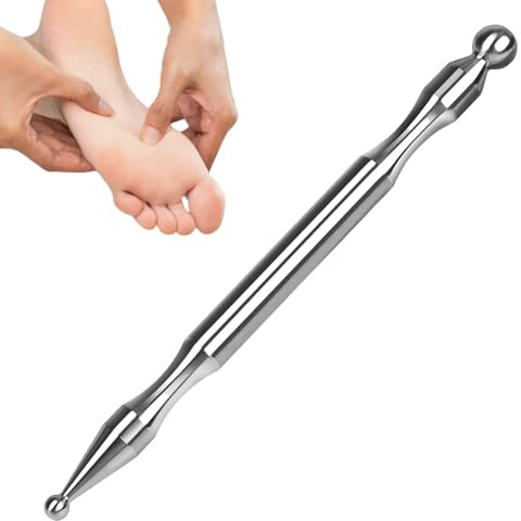 Penna per massaggio – Strumento di pressione manuale in acciaio inossidabile, design a doppia testa per la stimolazione dei nervi e del massaggio, dispositivo di rilassamento portatile per principiant