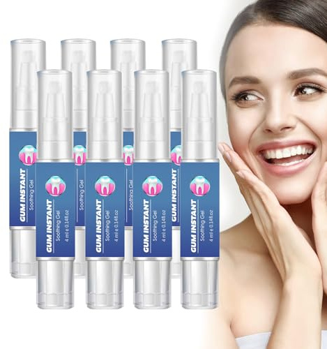 Gel FöR TandköTtsreparation, Tand- Och TandköTtsvåRd Med Whitening Essence-Penna - MunvåRdsgel FöR KäNsliga TäNder Och TandköTt Skyddande Gel, DjuprengöRing Och Frisk AndedräKt (8 PCS)