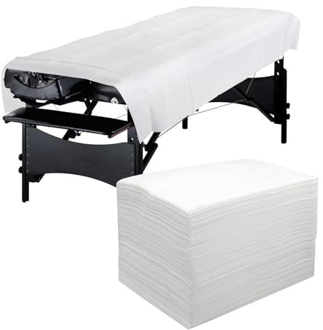 Tvvcalk Lot de 200 draps-housses jetables pour table de massage, serviettes de massage, spa, tatouage, salon, tissu non tissé, 80 x 180 cm (100-100 x 200 cm)