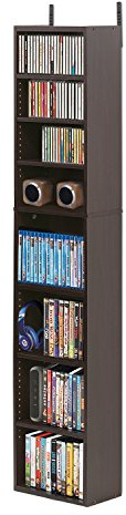 FURINNO Indo 8-Tier Media Tower, Espresso