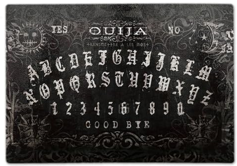 ShopQuality4U Premium Medium Glass Cutting Board Cheese Board Board Ouija Board Goth Emo Metal Design Kitchen Worktop Saver Protector