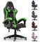 bigzzia Gaming Chair Office Chair Desk Chair Swivel Heavy Duty Chair Ergonomic Design with Cushion and Reclining Back Support (Purple) (Green)