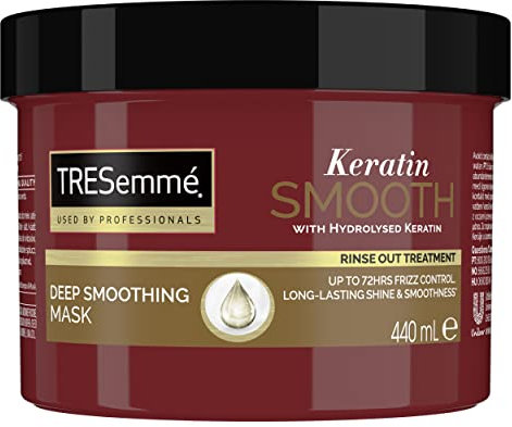 TRESemme Keratin Smooth Deep Smoothing Mask rinse-out hair treatment with hydrolysed keratin for soft, shiny, frizz-free hair 440 ml