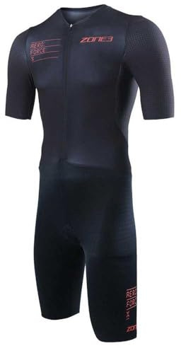 ZONE3 Men's Aeroforce-X II Short Sleeve Trisuit Designed To Be World's Fastest Pro Triathlon Suit Made in Britain