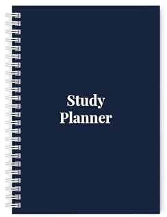 Study Planner – A5 size with sturdy 450gsm card covers & quality 100gsm paper – Double Strength White Wire - Perfect Academic Planner for Students of all ages (Daily Format - 100 days of study)