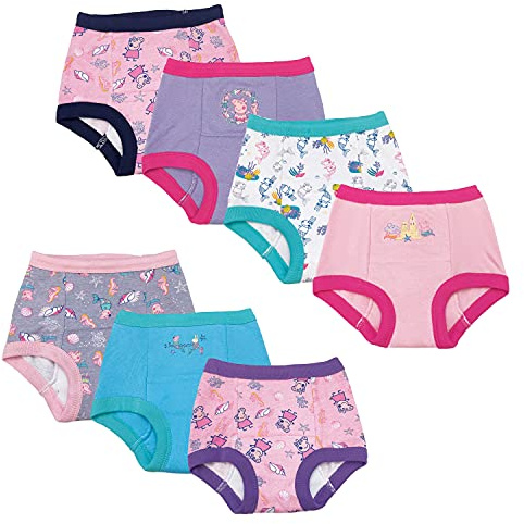Peppa Pig Girls' Toddler Potty Training Pant and Starter Kit Includes Stickers and Tracking Chart Sizes 18m, 2t, 3t and 4t, 7-pack Training Pant, 3 Years