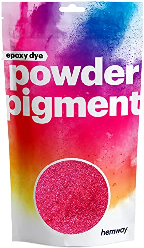 Hemway Epoxy Dye Powder Pigment Metallic Hot Pink Powder 50g | Mica Pigment for Resin, Epoxy, Polyurethane Paint, Jewellery & Resin Floors, Colour Enhancement