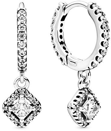 PANDORA Creolen Funkelndes Quadrat 298503C01