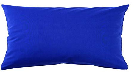 Kissenbezug 30x60 cm Uni Kobalt Blau Baumwolle Dekokissen Kissenhülle Couchkissen Sofakissen Deko Reißverschluss
