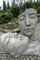 Gesicht Mann UND Frau STEINGUSS SKULPTUR Figur Garten FROSTFEST DEKO 8081 8082