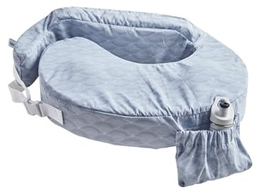 My Brest Friend Inflatable Travel Nursing Pillow for Breastfeeding, Bottlefeeding & Posture Support with Slipcover, Horizon