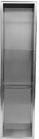 Thermopanel 304 Stainless Steel Recess Shower Niche Shelved - Stainless Steel (204x915x103mm) - Waterproof Modern Space Saving Shower Storage