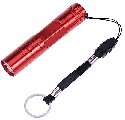 Angoily Lampe Torche Led De Poche Portable Et Étanche Alliage Aluminium Pour Camping Marche Et Randonnée Rouge Sans Pile