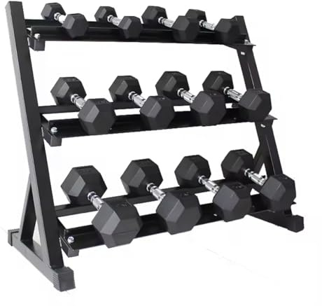 Dumbbell Rack Weight Stand Storage Hex 3 Tier Wide Heavy Duty Home Gym Fitness Rack